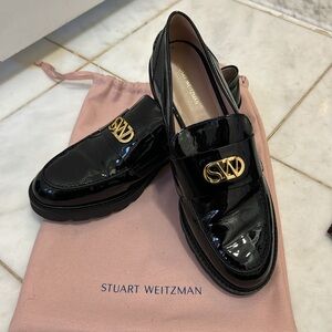 NWOT Stuart Weitzman Patent Leather Loafers